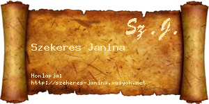 Szekeres Janina névjegykártya